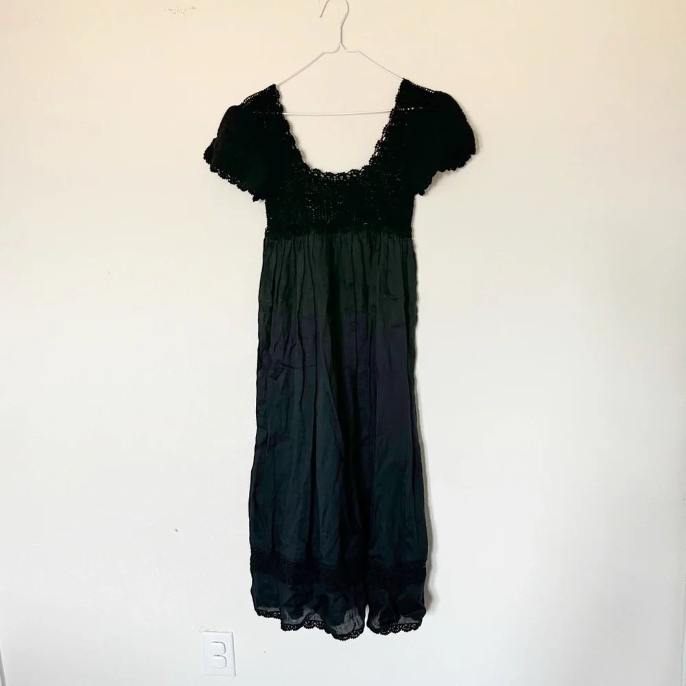 Doen Lucienne Crochet Midi Dress Black - Picture 4 of 11